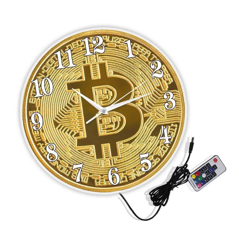 bitcoin-wall-clock-with-remote-and-cord