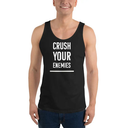 motivational-quote-tank-top-crush-your-enemies-front